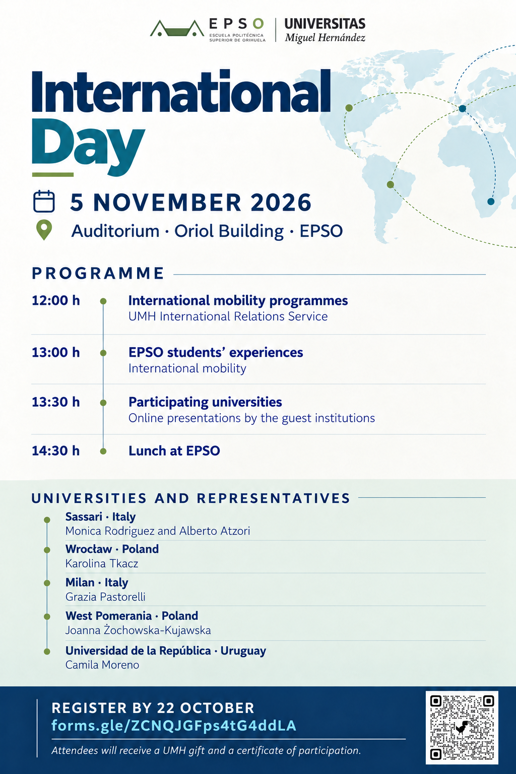 Updated programme for EPSO International Day. Click to enlarge.