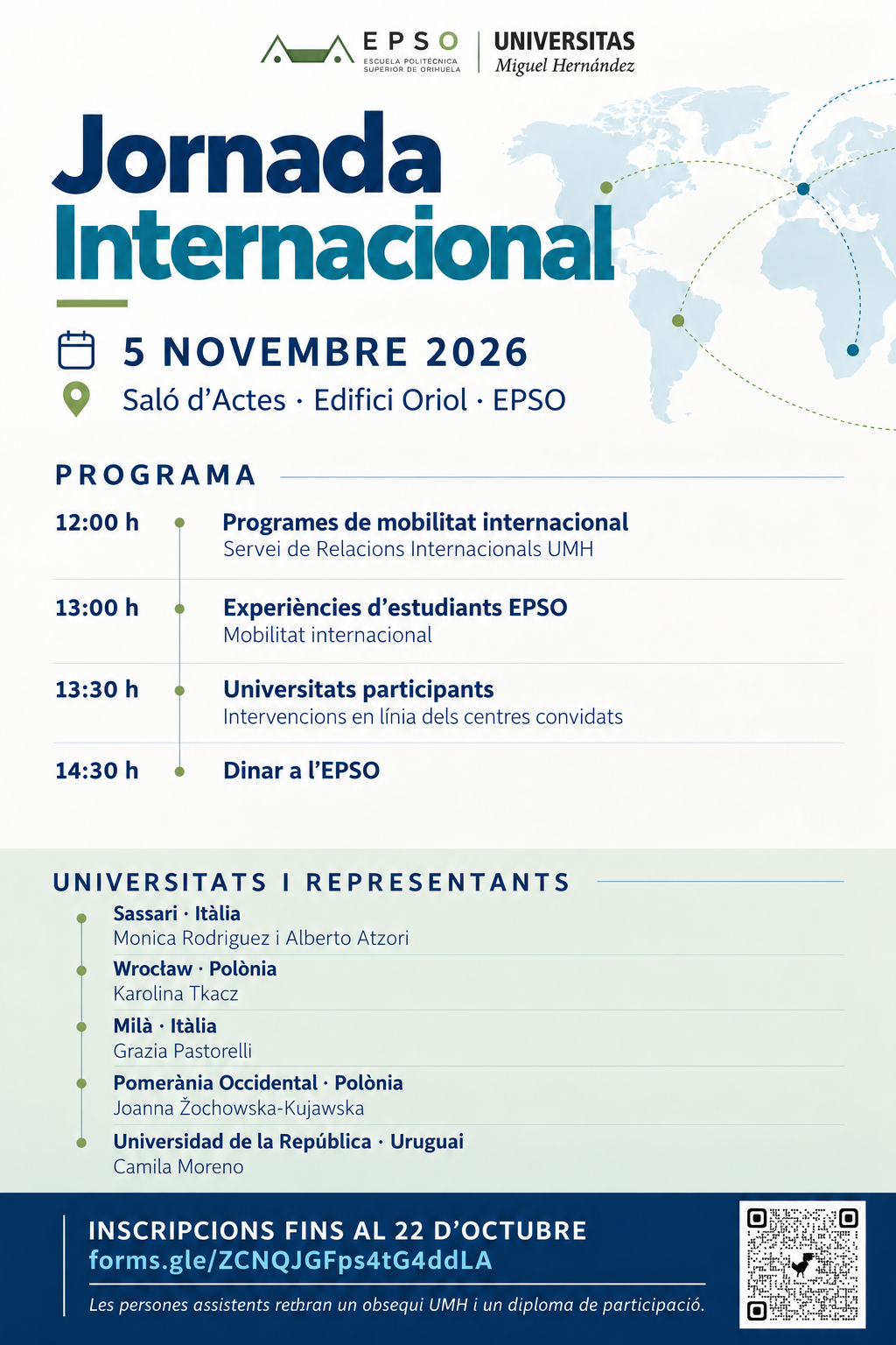 Programa actualitzat de la Jornada Internacional de l’EPSO. Fes clic per a ampliar.